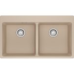 Νεροχύτης κουζίνας ένθετος γρανιτένιος Oatmeal Beige 620 39 39 86×50cm – 114.0738.222 Franke min