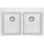 Νεροχύτης κουζίνας ένθετος γρανιτένιος Polar White 620 34 34 78×50cm – 114.0737.761 Franke 1 min