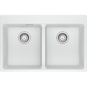 Νεροχύτης κουζίνας ένθετος γρανιτένιος Polar White 620 34 34 78×50cm – 114.0737.761 Franke 1 min