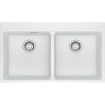 Νεροχύτης κουζίνας ένθετος γρανιτένιος Polar White 620 39 39 86×50cm – 114.0738.179 Franke 1 min