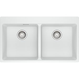 Νεροχύτης κουζίνας ένθετος γρανιτένιος Polar White 620 39 39 86×50cm – 114.0738.179 Franke 1 min