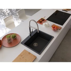 Νεροχύτης κουζίνας ένθετος γρανιτένιος Slate Grey Centro 610 54 59×50cm – 114.0719.578 Franke 2 min