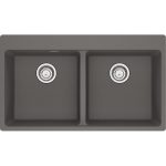 Νεροχύτης κουζίνας ένθετος γρανιτένιος Stone Grey 620 39 39 86×50cm – 114.0738.178 Franke min