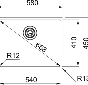Νεροχύτης κουζίνας υποκαθήμενος Inox Franke Box BXX 210 110 54 58x45cm – 127.0477.239 2