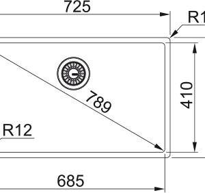 Νεροχύτης κουζίνας υποκαθήμενος Inox Franke Box BXX 210 68 72,5x45cm – 127.0369.284 3