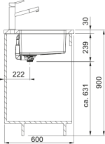 Νεροχύτης κουζίνας υποκαθήμενος Inox Franke Maris MRX 110 45 49x44cm – 122.0622.704 3