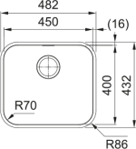 Νεροχύτης κουζίνας υποκαθήμενος Inox Franke Smart SRX 110 45 48,2x43,8cm – 122.0737.127 3