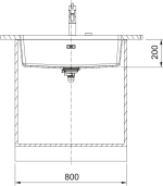 Νεροχύτης κουζίνας υποκαθήμενος γρανιτένιος MRG 110 72 75,3×43,3cm – 125.0687.745 Franke 3