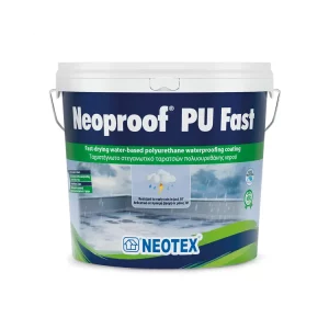 Ταχυστέγνωτο στεγανωτικό ταρατσών βάσης πολυουρεθάνης νερού Neoproof PU Fast Λευκό 4Kg Neotex