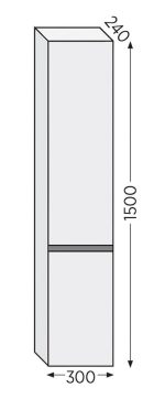 Κρεμαστή Στήλη Μπάνιου Royal Bath σε Καρυδί - Image 2