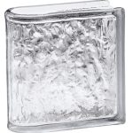 Τερματικό υαλότουβλο μονό τόμπα άχρωμο 19×19 cm