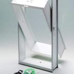 Μεταλλικό πλαίσιο παραθύρου για δύο υαλότουβλα 19x19 cm