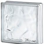 Υαλότουβλο σύννεφο άχρωμο 14,5×14,5cm πάχους 9,6cm