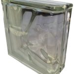 Τερματικό υαλότουβλο μονό σύννεφο άχρωμο 19×19cm πάχους 8cm