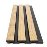 Panel Τοίχου με 3D Πηχάκια Piano F4 Natural Oak Black - Image 3
