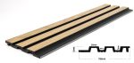 Panel Τοίχου με 3D Πηχάκια Piano F4 Natural Oak Black - Image 4
