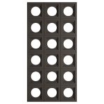 3D Panel Τοίχου PU Gap Circle Light Black με κυκλικές εσοχές