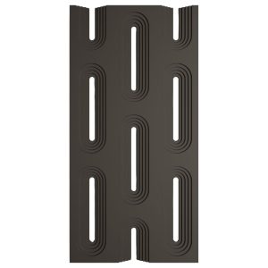 3D Panel Τοίχου PU Gap Oval Light Black με οβάλ ανάγλυφο μοτίβο