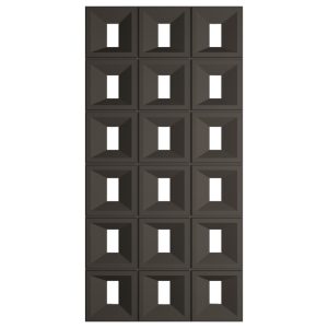 3D Panel Τοίχου PU Gap Rect Light Black με ορθογώνιες εσοχές