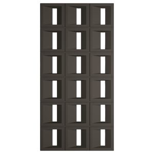 3D Panel Τοίχου PU Gap Window Light Black 120x60x3cm