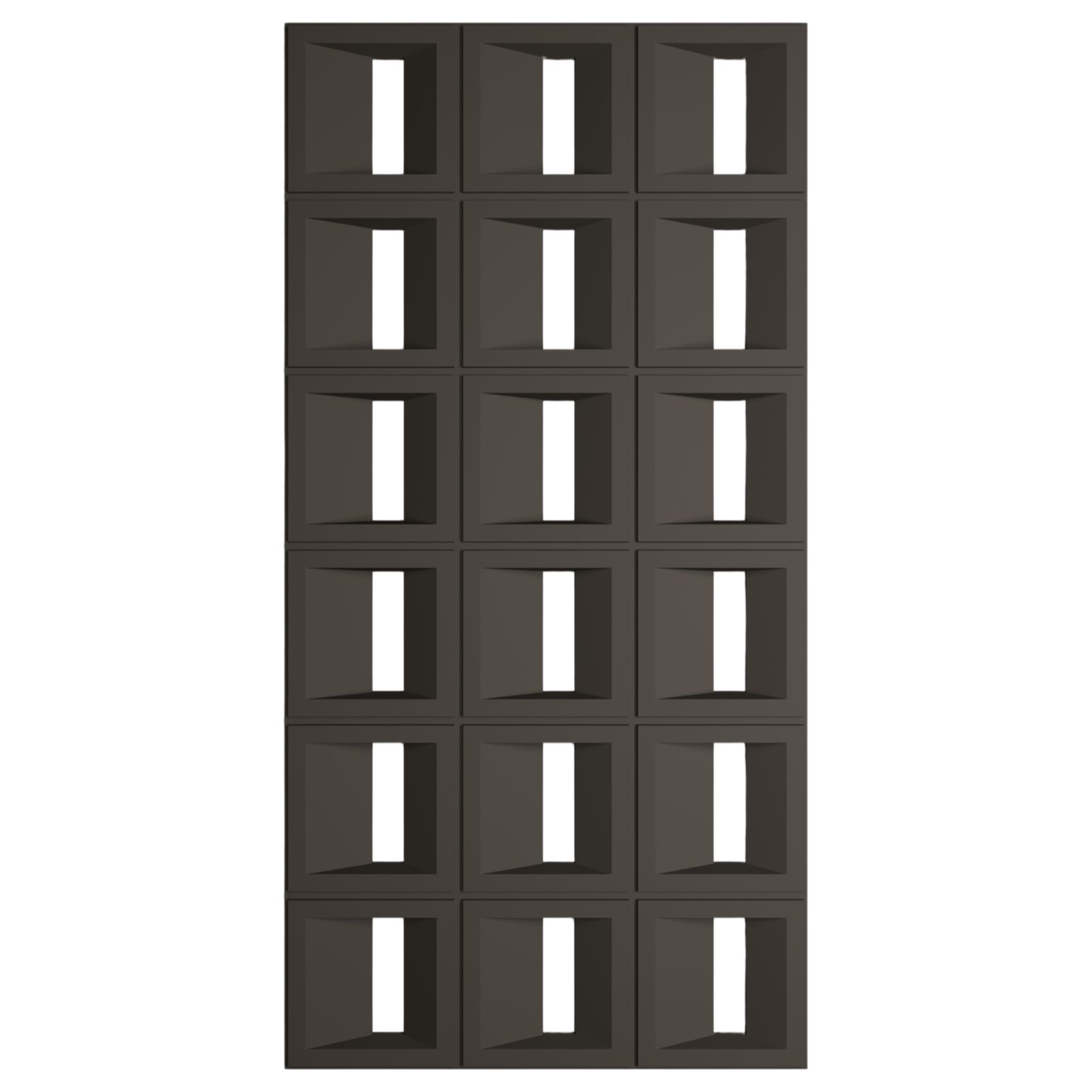 3D Panel Τοίχου PU Gap Window Light Black 120x60x3cm
