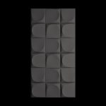 3D Panel Τοίχου PU Geometry Arch Light Black με καμπύλο ανάγλυφο σχέδιο