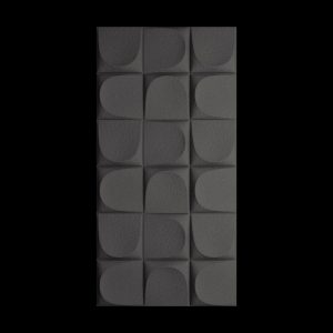 3D Panel Τοίχου PU Geometry Arch Light Black με καμπύλο ανάγλυφο σχέδιο