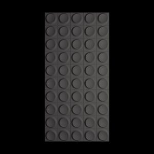 3D Panel Τοίχου PU Geometry Dots Light Black με κυκλικό ανάγλυφο σχέδιο