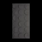 3D Panel Τοίχου PU Geometry Lego Light Black με κυκλικό γεωμετρικό μοτίβο