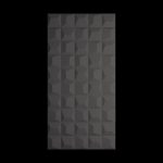 3D Panel Τοίχου PU Geometry Pyramid Light Black με γεωμετρικό ανάγλυφο σχέδιο