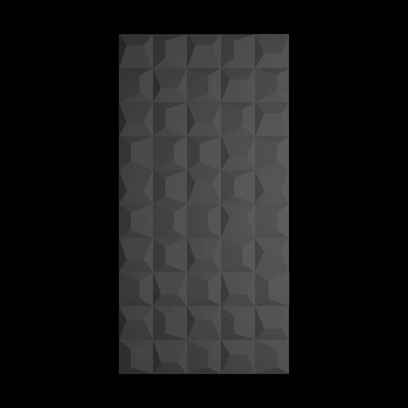 3D Panel Τοίχου PU Geometry Pyramid Light Black με γεωμετρικό ανάγλυφο σχέδιο