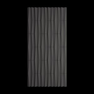 3D Panel Τοίχου PU Geometry Tile Light Black με γεωμετρικό ανάγλυφο σχέδιο