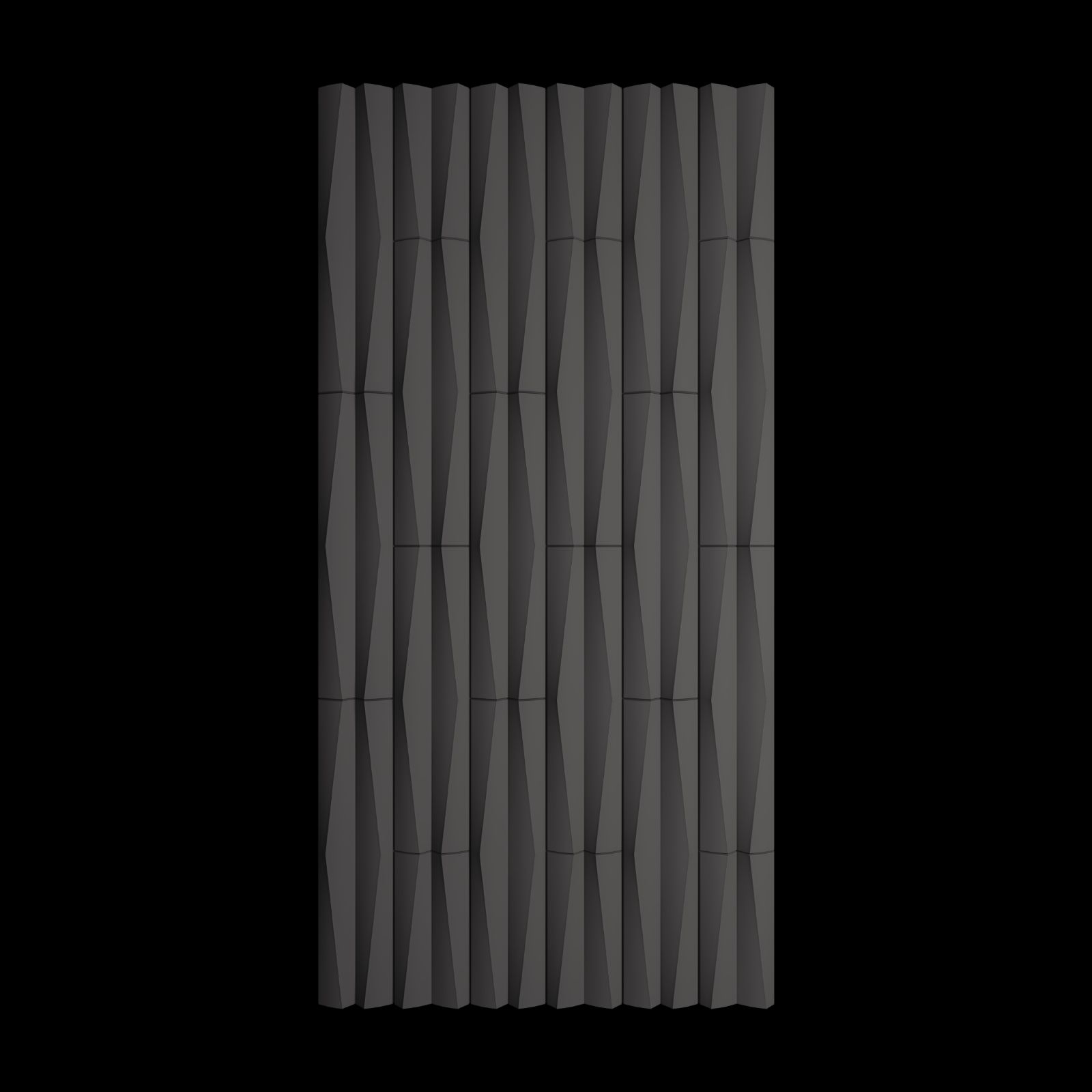 3D Panel Τοίχου PU Geometry Tile Light Black με γεωμετρικό ανάγλυφο σχέδιο