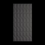 3D Panel Τοίχου PU Geometry Wave Light Black με γεωμετρικό ανάγλυφο σχέδιο