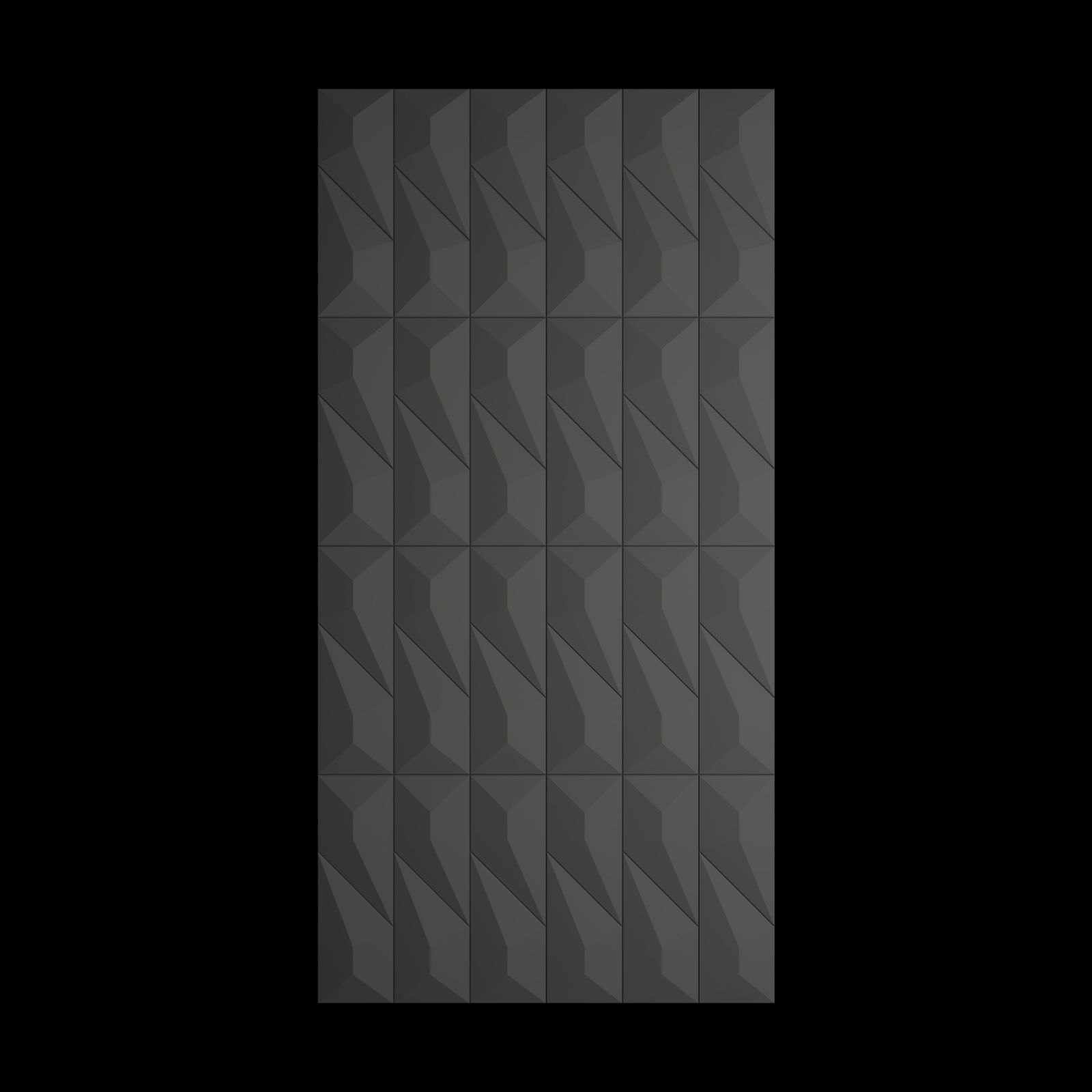 3D Panel Τοίχου PU Geometry Wave Light Black με γεωμετρικό ανάγλυφο σχέδιο