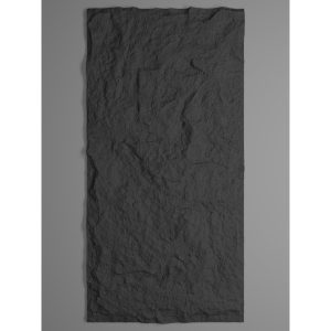 3D Panel Τοίχου PU Stone Obsidian Light Black