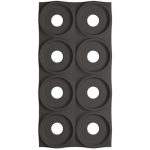 3D Panel Τοίχου PU Gap Dots Light Black με κυκλικό ανάγλυφο μοτίβο