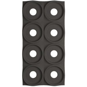 3D Panel Τοίχου PU Gap Dots Light Black με κυκλικό ανάγλυφο μοτίβο