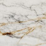SPC Wall Panel Marble Gold R154 Rocko Tiles με όψη λευκού μαρμάρου και χρυσά νερά