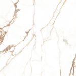 SPC Wall Panel Bianco Gold R192 Rocko Tiles με όψη λευκού μαρμάρου και χρυσαφένιες φλέβες