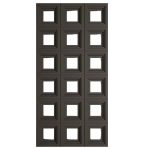 3D Panel Τοίχου PU Gap Square Light Black με τετραγωνικές εσοχές