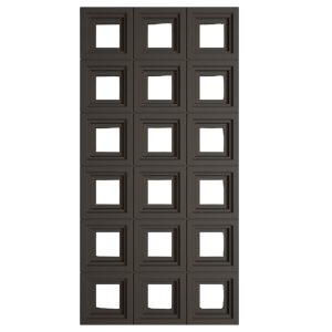 3D Panel Τοίχου PU Gap Square Light Black με τετραγωνικές εσοχές