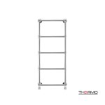 Θερμαινόμενη πετσετοκρεμάστρα Thermo Adelphi inox polished 50x115 σε μπάνιο