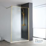 Διαχωριστικό ντουζιέρας Devon IWIS Walk-in Fluted 80×200cm Gold Brushed PVD