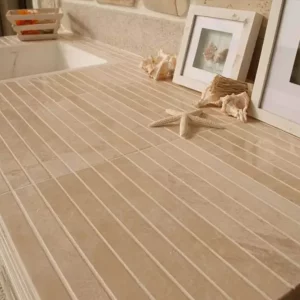 Μπεζ Δίχτυ 2,5×30cm μαρμάρινο ψηφιδωτό σε φύλλο 30×30cm