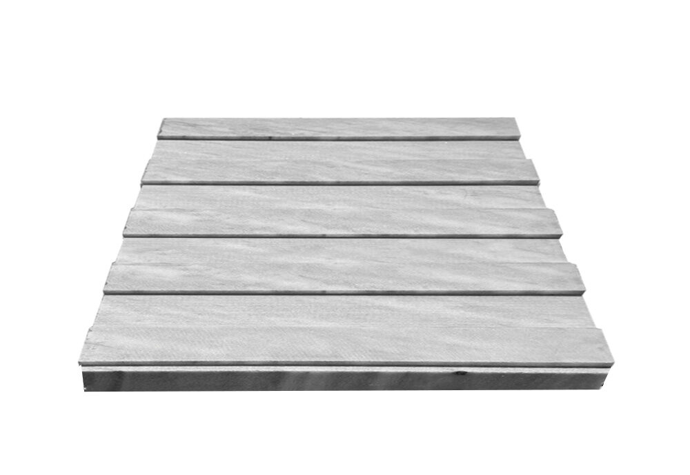 Πλάκες αλλαγής κατεύθυνσης τυφλών ΑμεΑ 40×40cm από ημίλευκο μάρμαρο με 4 αυλακώσεις για όδευση και καθοδήγηση.