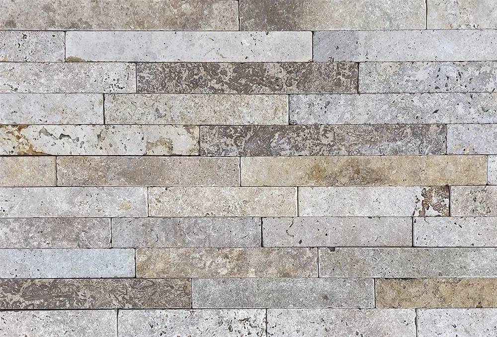 Τραβερτίνο Γαία 4,8×30,5cm φυσικός πωρόλιθος επένδυσης με αντίκ επιφάνεια