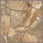 Πλακάκι Porcellanato 45.6×45.6 Cobblestone Brown με όψη πέτρας