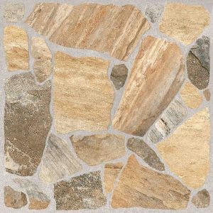 Πλακάκι Porcellanato 45.6×45.6 Pietra Brown με όψη πέτρας