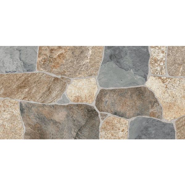 Πλακάκι Porcellanato 30.3×60.6 Pompey Dark Mix με όψη πέτρας